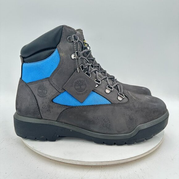 Timberland Men Size 11 A7846 6" Gray Blue Nubuck Waterproof Field Ankle Boot - Picture 4 of 11